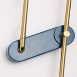 Modern Electrical Circuit LED Wall Sconce with Minimalist Rotating Arms Gold and Blue Wall Lamp