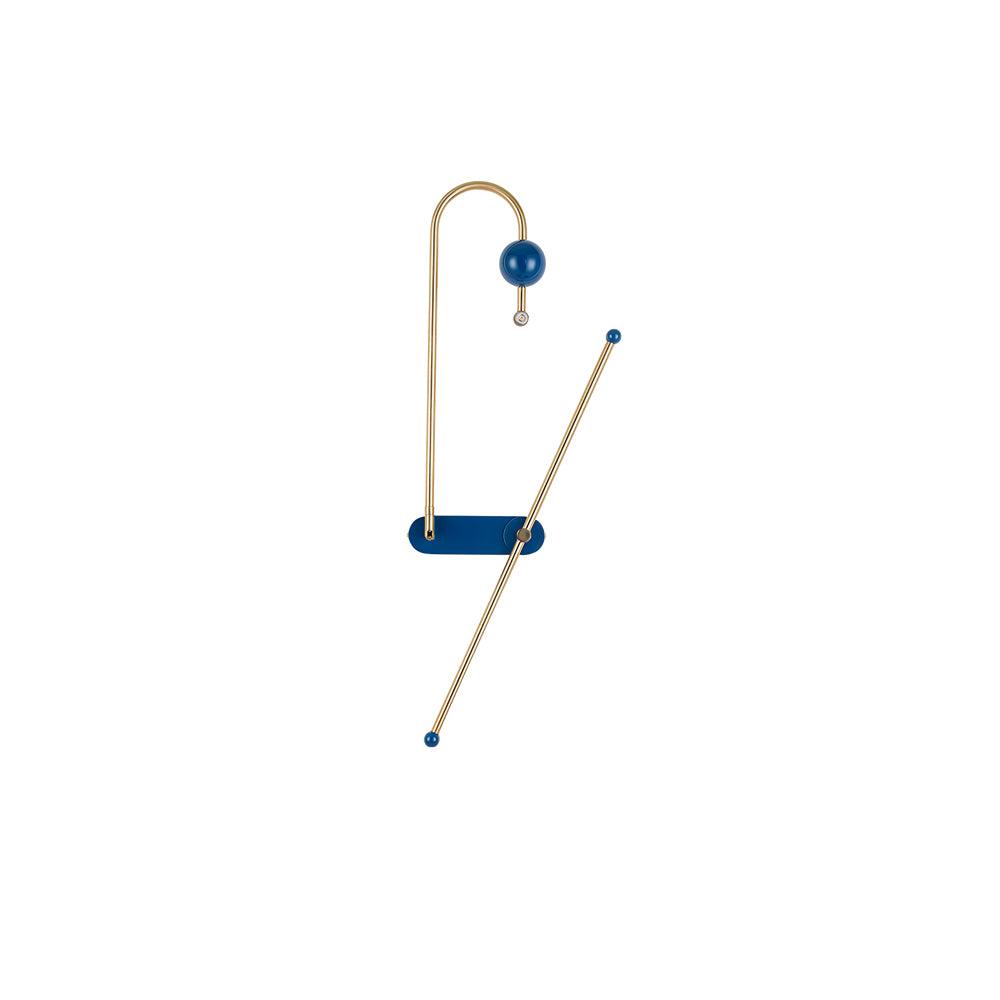 Modern Electrical Circuit LED Wall Sconce with Minimalist Rotating Arms Gold and Blue Wall Lamp