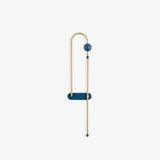 Modern Electrical Circuit LED Wall Sconce with Minimalist Rotating Arms Gold and Blue Wall Lamp