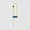 Modern Electrical Circuit LED Wall Sconce with Minimalist Rotating Arms Gold and Blue Wall Lamp