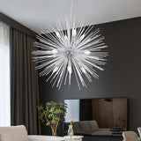 Modern Electroplated Aluminum Globe Pendant Lighting Twelve Light Chandelier for Living Room and Dining Areas