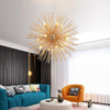 Modern Electroplated Aluminum Globe Pendant Lighting Twelve Light Chandelier for Living Room and Dining Areas