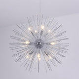 Modern Electroplated Aluminum Globe Pendant Lighting Twelve Light Chandelier for Living Room and Dining Areas