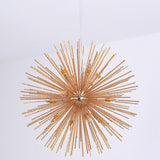 Modern Electroplated Aluminum Globe Pendant Lighting Twelve Light Chandelier for Living Room and Dining Areas