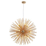 Modern Electroplated Aluminum Globe Pendant Lighting Twelve Light Chandelier for Living Room and Dining Areas