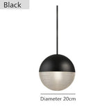 Modern Electroplated Glass Globe Pendant Lighting Nordic Round Ball Hanging Ceiling Lamp