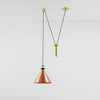 Modern Electroplated Metal Conical Pendant Light Adjustable Linear LED Ceiling Lamp