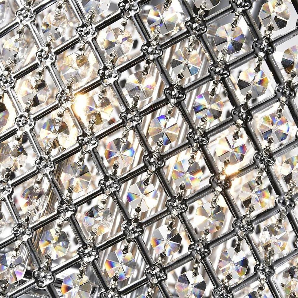 Modern Electroplated Metal Crystal Chandelier 4 Light Kitchen Pendant Lighting for Dining Room