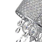 Modern Electroplated Metal Crystal Chandelier 4 Light Kitchen Pendant Lighting for Dining Room