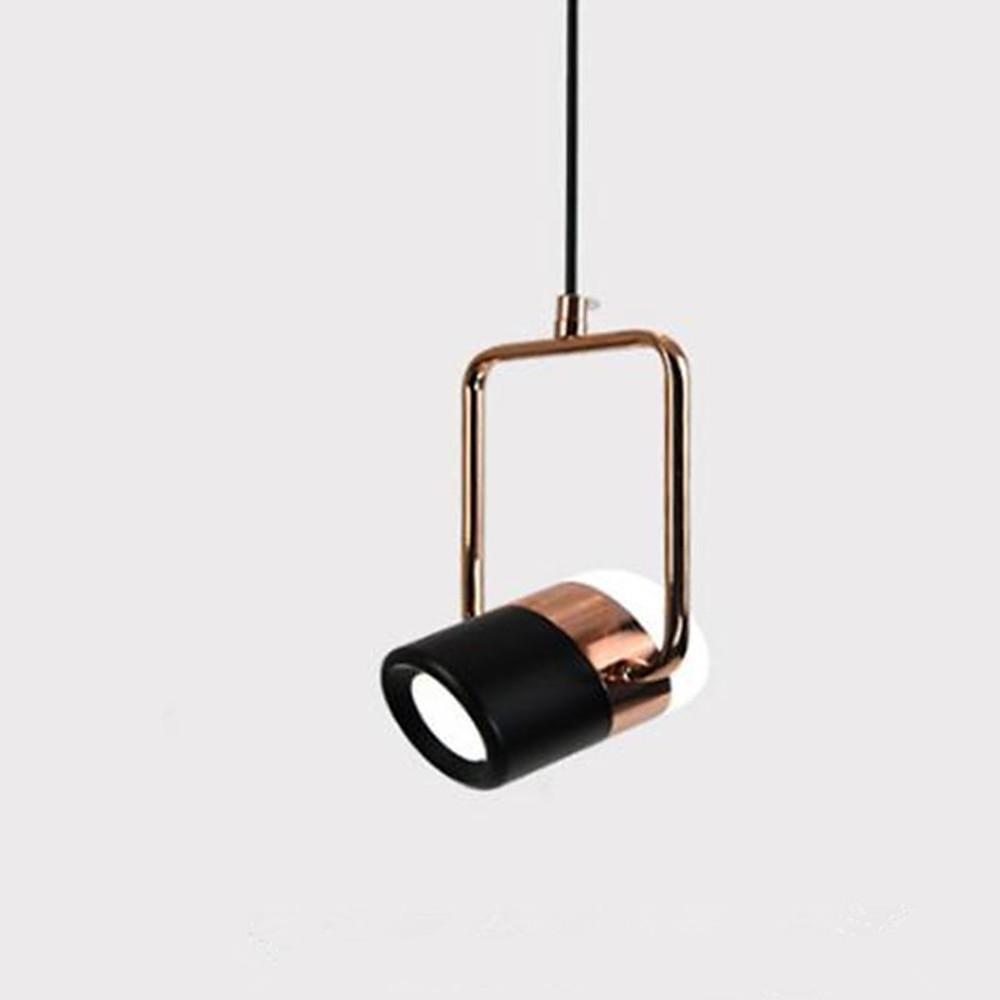 Modern Electroplated Metal Projector Style Pendant Light with Adjustable Ambient LED Glow