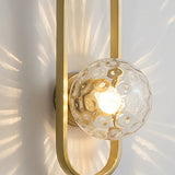 Modern Elliptical Iron Wall Sconce with Creative Glass Shade for Living Room and Bathroom Vanity Lighting