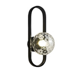 Modern Elliptical Iron Wall Sconce with Creative Glass Shade for Living Room and Bathroom Vanity Lighting