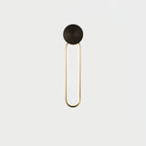 Modern Elliptical LED Wall Sconce Brass and Acrylic Minimalist Lighting Fixture for Interior Decor