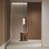 Modern Elma Linear Glass Cylinder LED Pendant Lighting Gold Finished Hanging Ceiling Lamp for Dining Room
