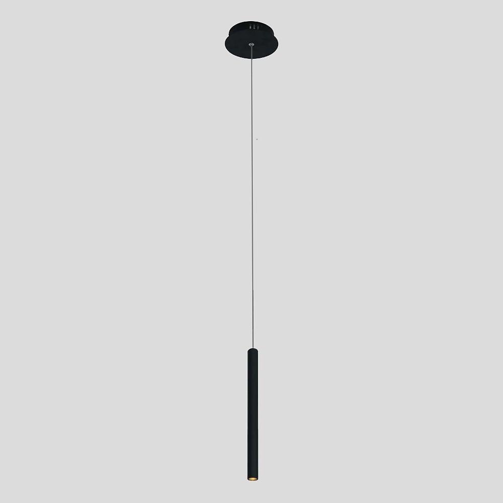 Modern Elongated Cylinder LED Pendant Light Slim Tube Hanging Ceiling Lamp for Kitchen Island