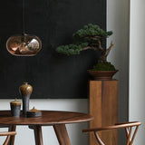 Modern Elongated Glass Globe Pendant Light Nordic LED Hanging Ceiling Lamp for Kitchen Island