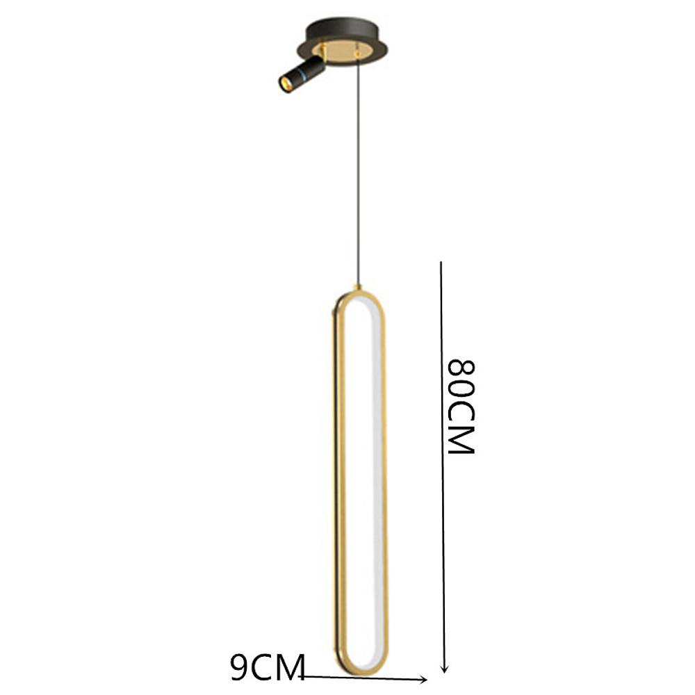 Modern Elongated LED Pendant Light with Adjustable Spotlight for Kitchen Island and Dining Room
