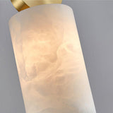 Modern Etruscan Alabaster Pendant Light Luxury Brass Hanging Lamp for Living Room Dining Area