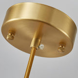 Modern Etruscan Alabaster Pendant Light Luxury Brass Hanging Lamp for Living Room Dining Area