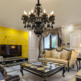 Modern European Glass Crystal Candle Chandelier for Dining Room and Bedroom
