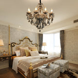 Modern European Glass Crystal Candle Chandelier for Dining Room and Bedroom