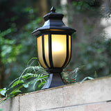 Modern European Outdoor Post Lights Waterproof Aluminum Fence Lamp for Garden and Path Matte Black Finish