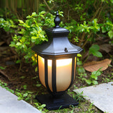 Modern European Outdoor Post Lights Waterproof Aluminum Fence Lamp for Garden and Path Matte Black Finish