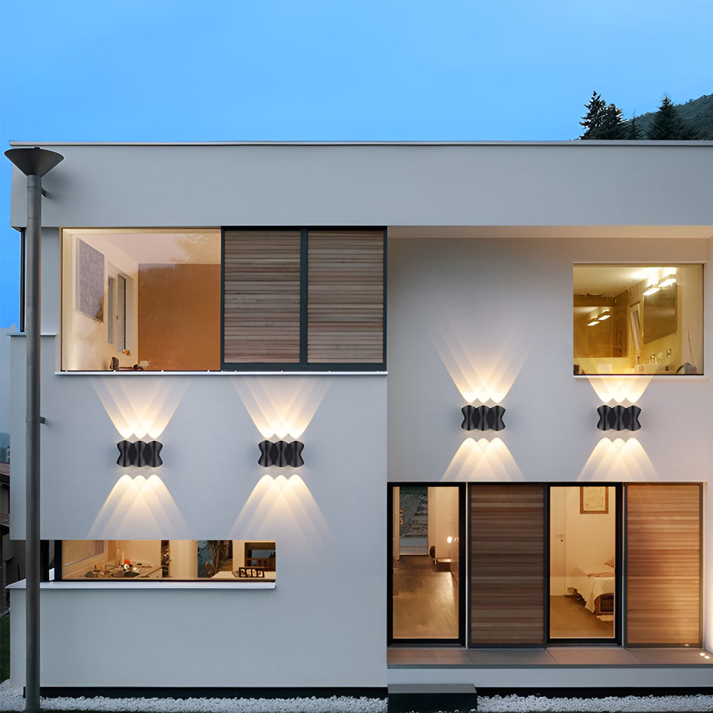 Modern Exterior LED Wall Sconce Waterproof Up and Down Light for Outdoor Porch and Patio