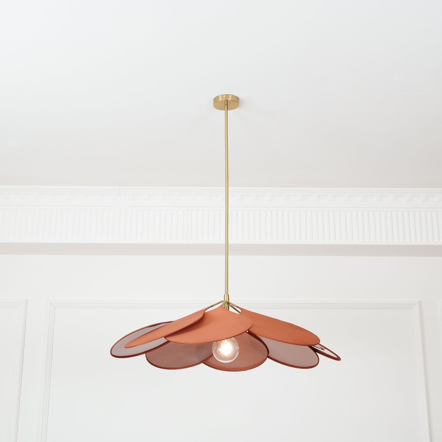 Modern Fabric Floral Petal Pendant Light for Elegant Living Room and Bedroom Lighting