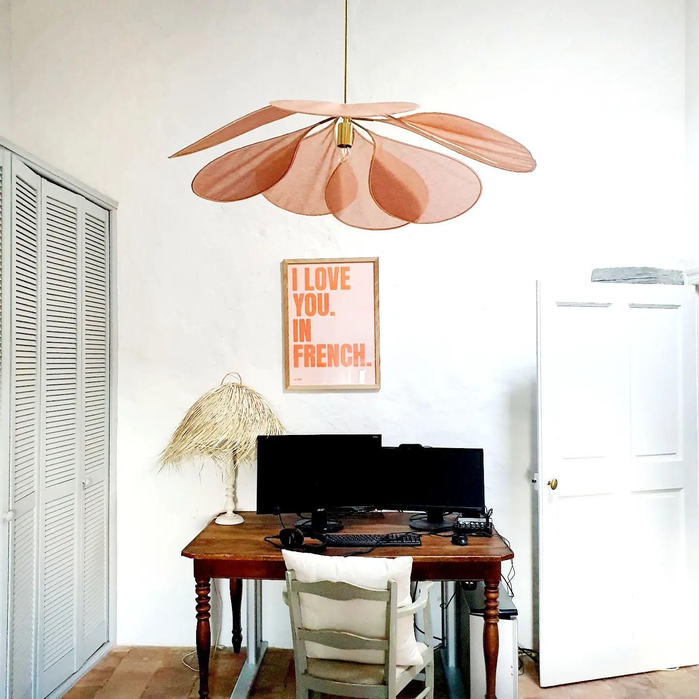 Modern Fabric Floral Petal Pendant Light for Elegant Living Room and Bedroom Lighting