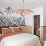 Modern Fabric Floral Petal Pendant Light for Elegant Living Room and Bedroom Lighting