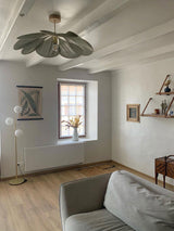 Modern Fabric Floral Petal Pendant Light for Elegant Living Room and Bedroom Lighting