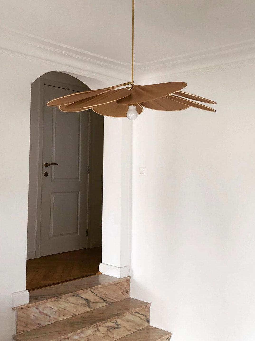 Modern Fabric Floral Petal Pendant Light for Elegant Living Room and Bedroom Lighting