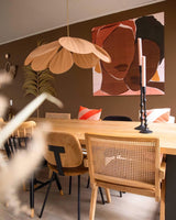 Modern Fabric Floral Petal Pendant Light for Elegant Living Room and Bedroom Lighting