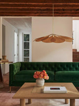 Modern Fabric Floral Petal Pendant Light for Elegant Living Room and Bedroom Lighting