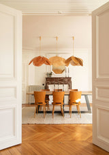 Modern Fabric Floral Petal Pendant Light for Elegant Living Room and Bedroom Lighting