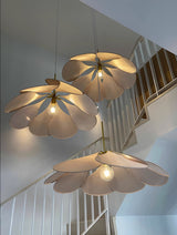 Modern Fabric Floral Petal Pendant Light for Elegant Living Room and Bedroom Lighting