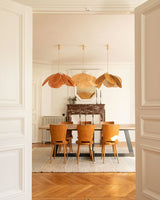 Modern Fabric Floral Petal Pendant Light for Elegant Living Room and Bedroom Lighting