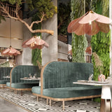 Modern Fabric Floral Petal Pendant Light for Elegant Living Room and Bedroom Lighting