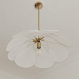 Modern Fabric Floral Petal Pendant Light for Elegant Living Room and Bedroom Lighting