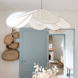 Modern Fabric Floral Petal Pendant Light for Elegant Living Room and Bedroom Lighting