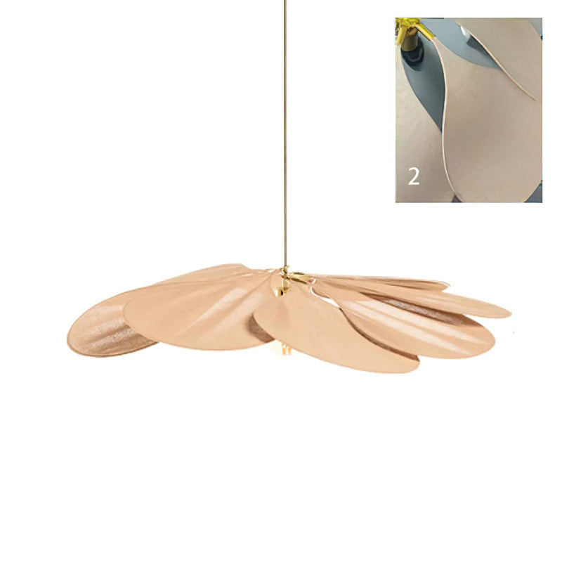 Modern Fabric Floral Petal Pendant Light for Elegant Living Room and Bedroom Lighting
