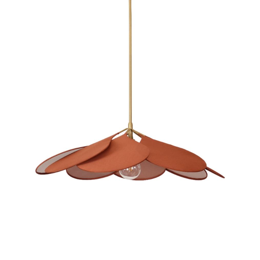 Modern Fabric Floral Petal Pendant Light for Elegant Living Room and Bedroom Lighting