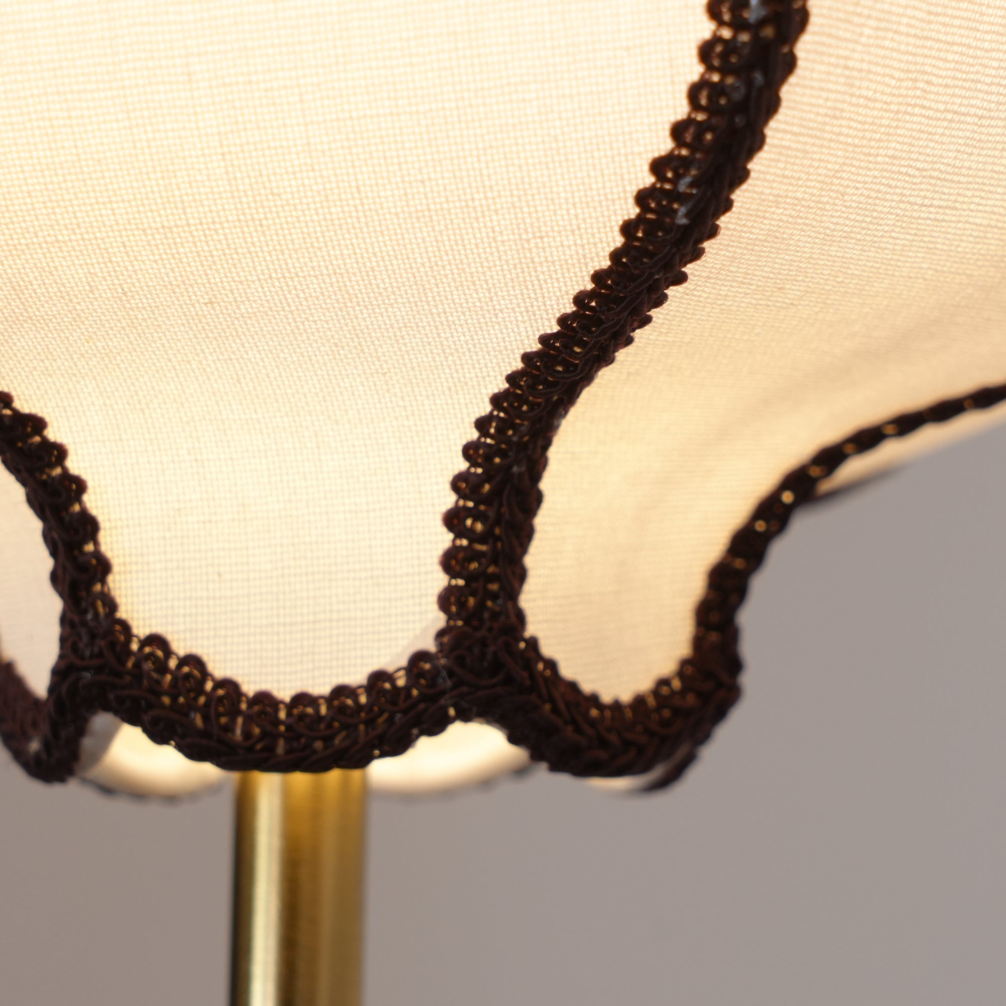Modern Fabric Lantern Houselight Pendant Lamp with Walnut Wood Trim and White Shade
