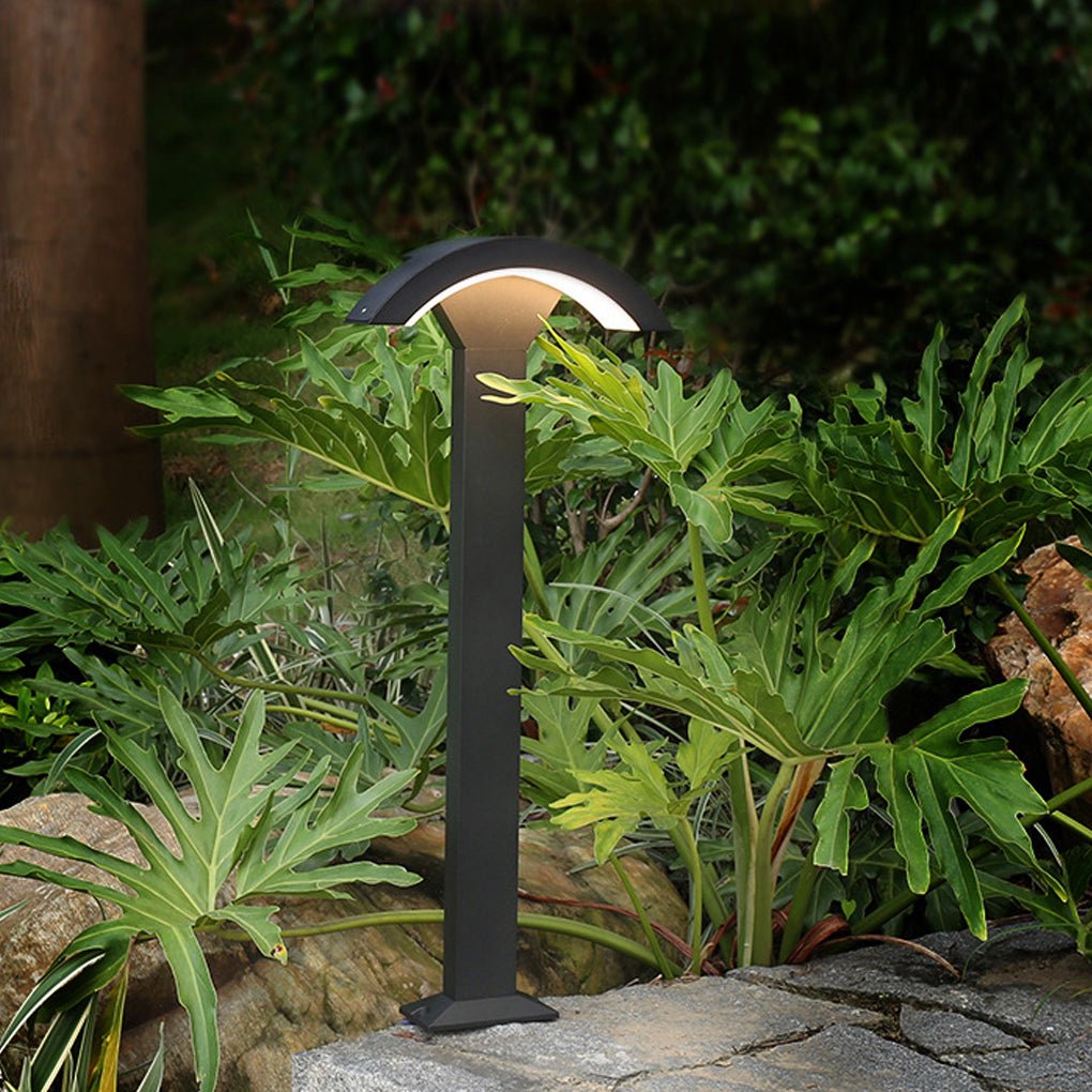 Modern Fan Shaped Outdoor LED Motion Sensor Lawn Lamp for Garden Pathway Landscape Lighting
