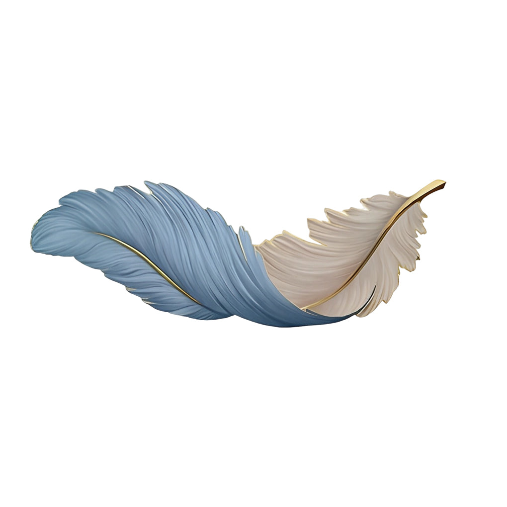 Modern Feather Design LED Wall Lamp with Remote Control and USB Power for Elegant Home Decor