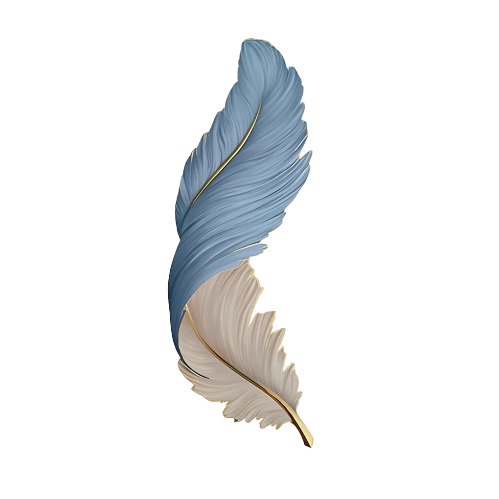 Modern Feather Design LED Wall Lamp with Remote Control and USB Power for Elegant Home Decor
