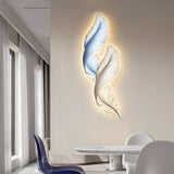 Modern Feather LED Decorative Wall Painting with USB Power and Remote Control