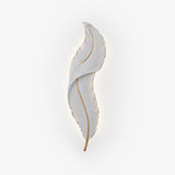 Modern Feather Resin Wall Sconce LED Lighting for Elegant Bedroom and Hallway Decor