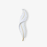 Modern Feather Resin Wall Sconce LED Lighting for Elegant Bedroom and Hallway Decor